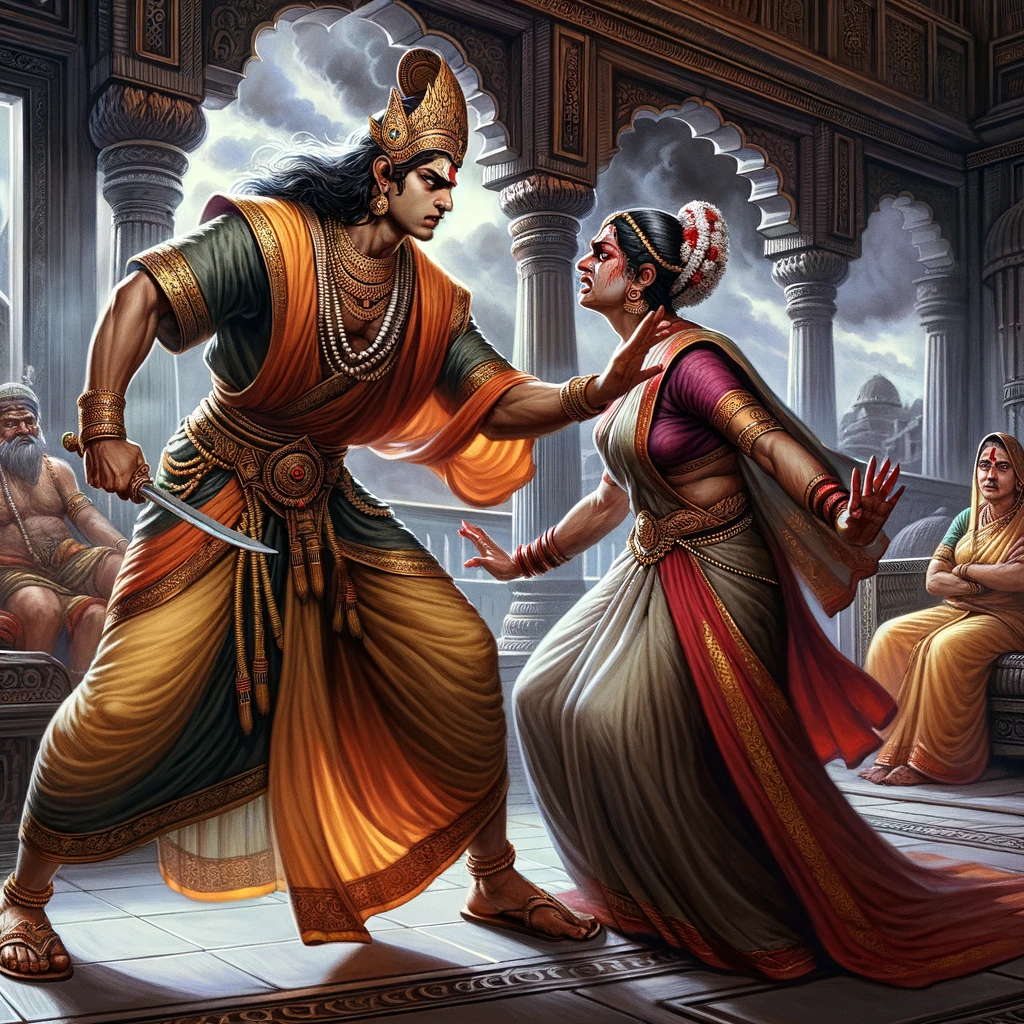 Shatrughna Chastises Manthara